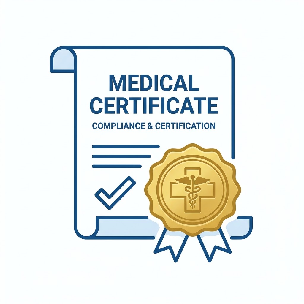 Medical Compliance Certificate Illustration